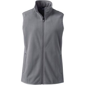 Lands End Women’s Grey Polar Fleece Vest XL